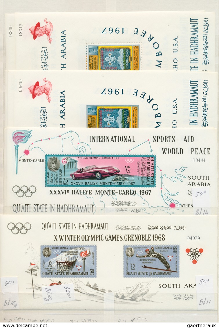 Asien: 1965/1972 (ca.), GULF STATES, U/m Stock In An Album With Sets And Souvenir Sheets, Apparently - Autres - Asie