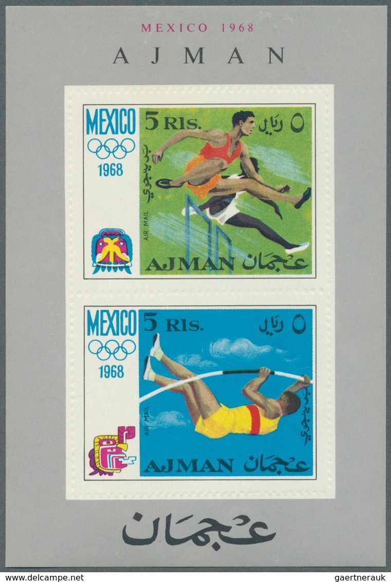 Naher Osten: 1968/1972 (ca.), MIDDLE EAST: Large Accumulation Of Mostly Miniature Sheets Incl. AJMAN - Autres & Non Classés