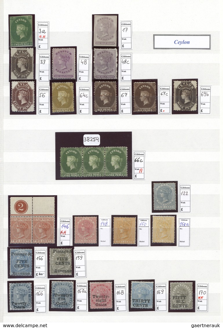 Britische Kolonien: 1851-1901: Mint Collection Of About 550 Queen Victoria Stamps From Various Briti - Autres & Non Classés