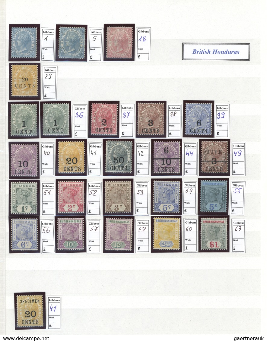 Britische Kolonien: 1851-1901: Mint Collection Of About 550 Queen Victoria Stamps From Various Briti - Otros & Sin Clasificación