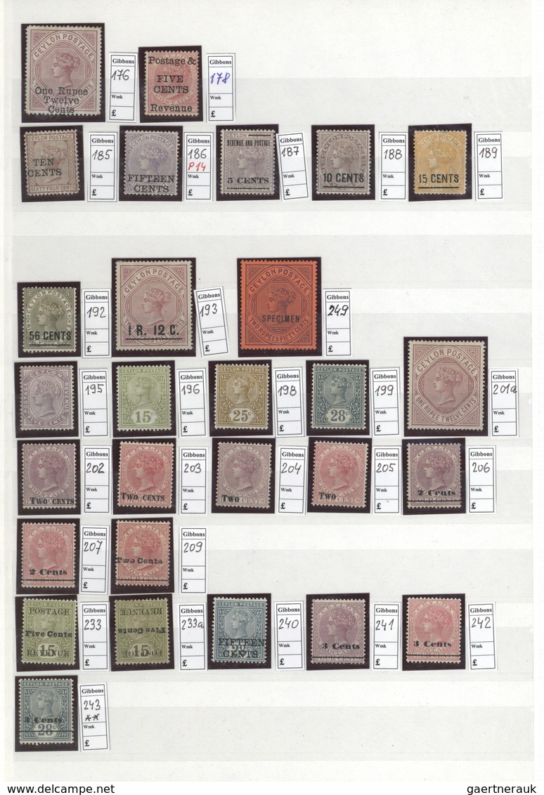 Britische Kolonien: 1851-1901: Mint Collection Of About 550 Queen Victoria Stamps From Various Briti - Autres & Non Classés