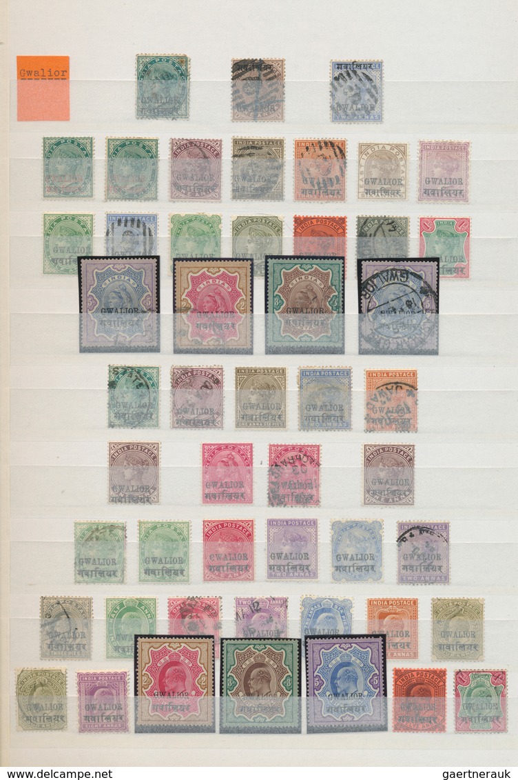 Britische Kolonien: 1854/1910 (ca.), British Asia, used and mint collection of Ceylon, Hongkong and