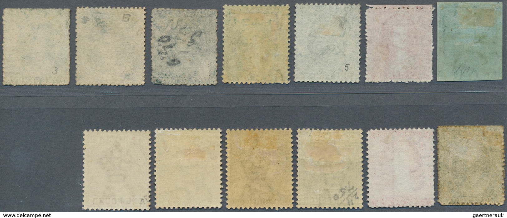 Britische Kolonien: 1855/1890 (ca.), British Carribean, Mint And Used Lot Of 13 Values, Incl. Barbad - Other & Unclassified