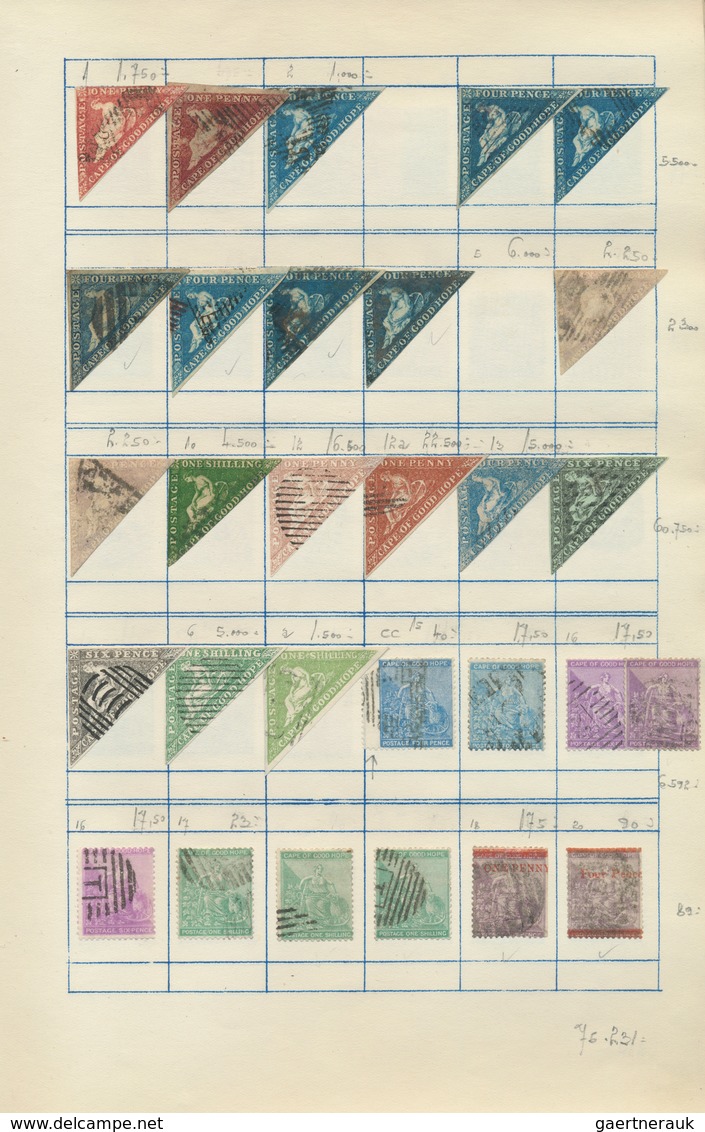 Britische Kolonien: 1855/1970 (ca.), used and mint collection on album pages with main value in the