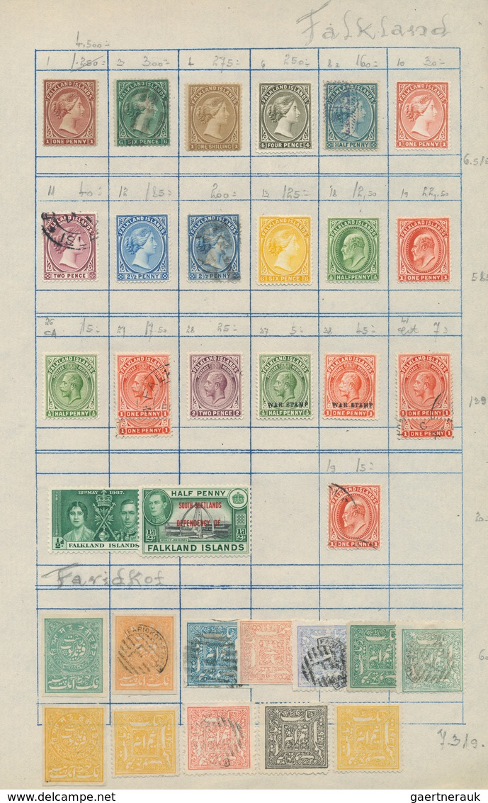 Britische Kolonien: 1855/1970 (ca.), used and mint collection on album pages with main value in the