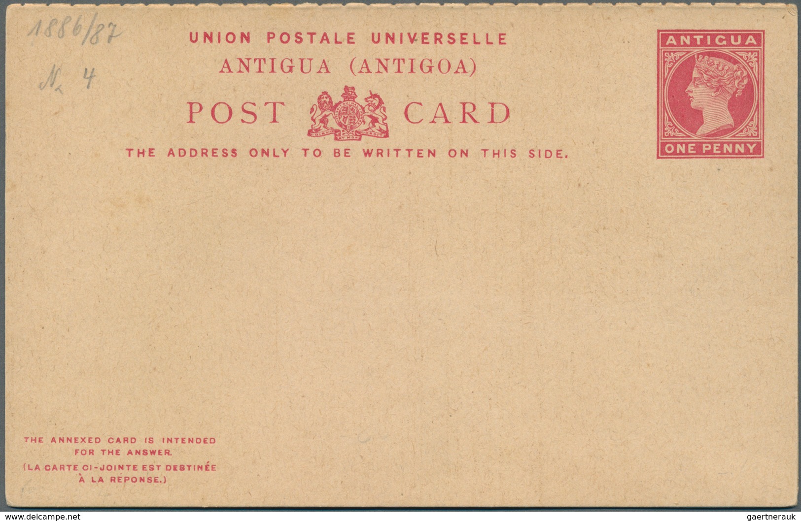 Britische Kolonien: 1880/1905, Interesting Accumulation Of Unused Stationery Cards From Antigua To T - Otros & Sin Clasificación