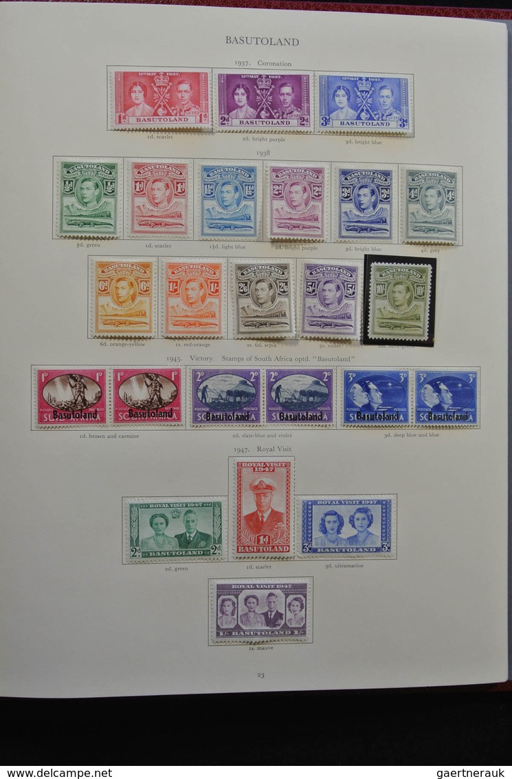 Britische Kolonien: 1937/1952: Extensive, MNH, mint hinged and used (partly stuck to paper) collecti