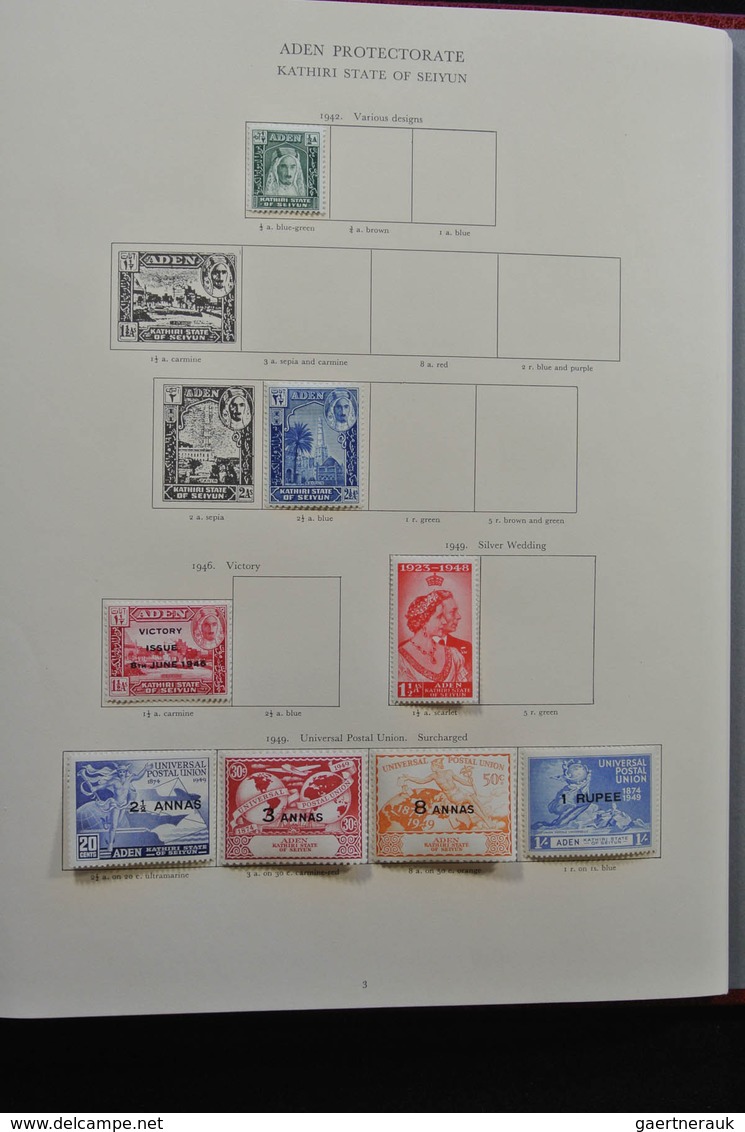 Britische Kolonien: 1937/1952: Extensive, MNH, mint hinged and used (partly stuck to paper) collecti