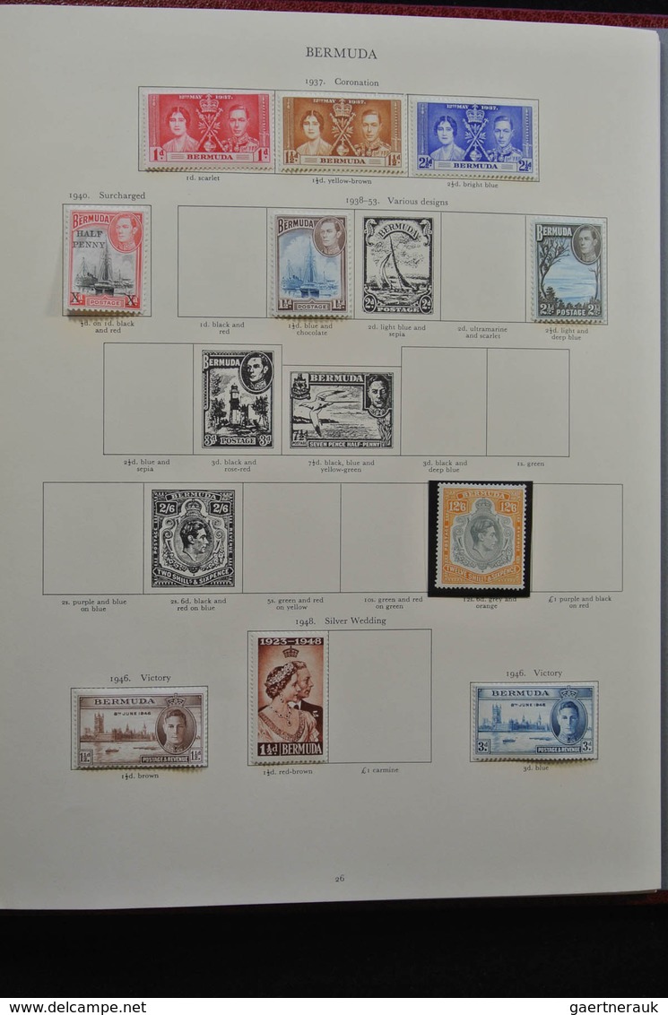 Britische Kolonien: 1937/1952: Extensive, MNH, mint hinged and used (partly stuck to paper) collecti