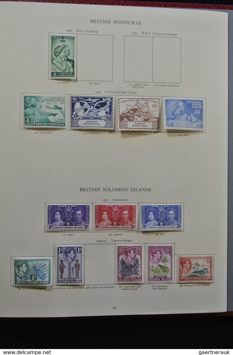 Britische Kolonien: 1937/1952: Extensive, MNH, mint hinged and used (partly stuck to paper) collecti