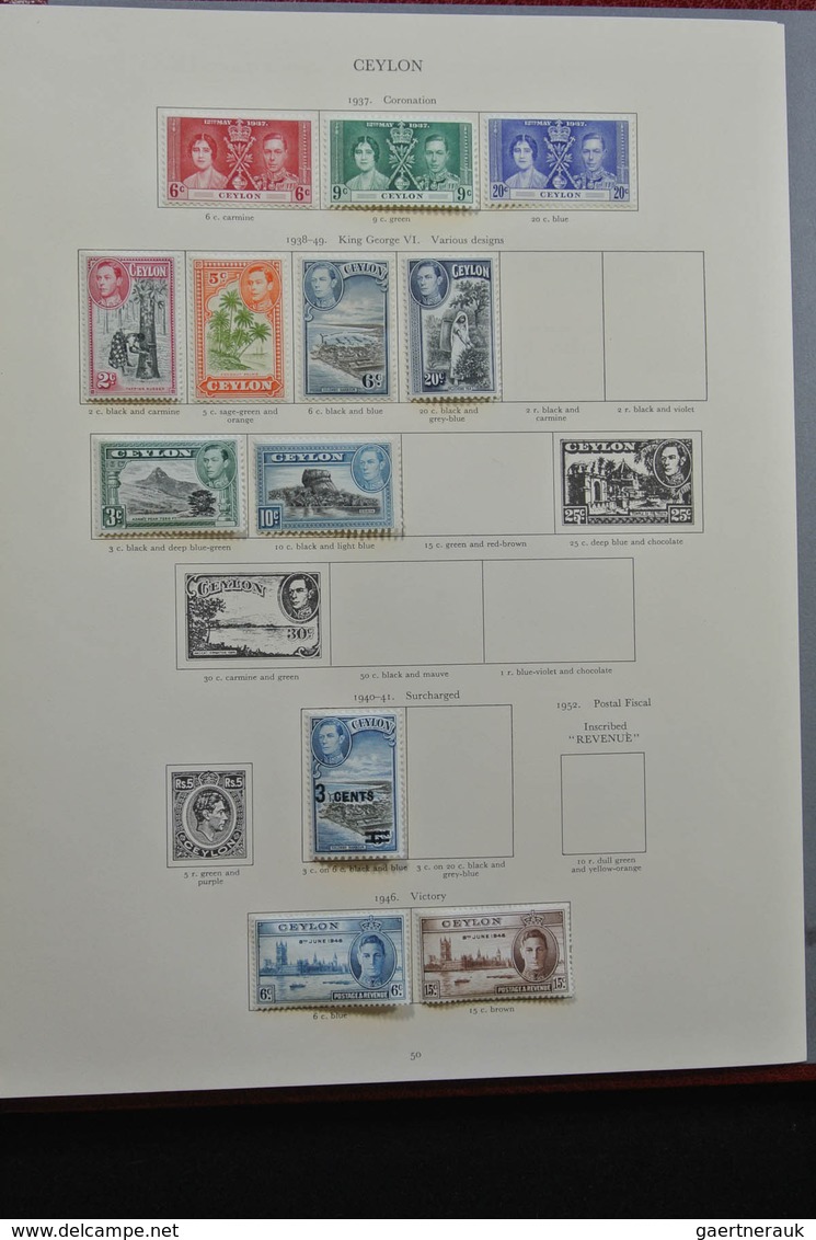 Britische Kolonien: 1937/1952: Extensive, MNH, mint hinged and used (partly stuck to paper) collecti