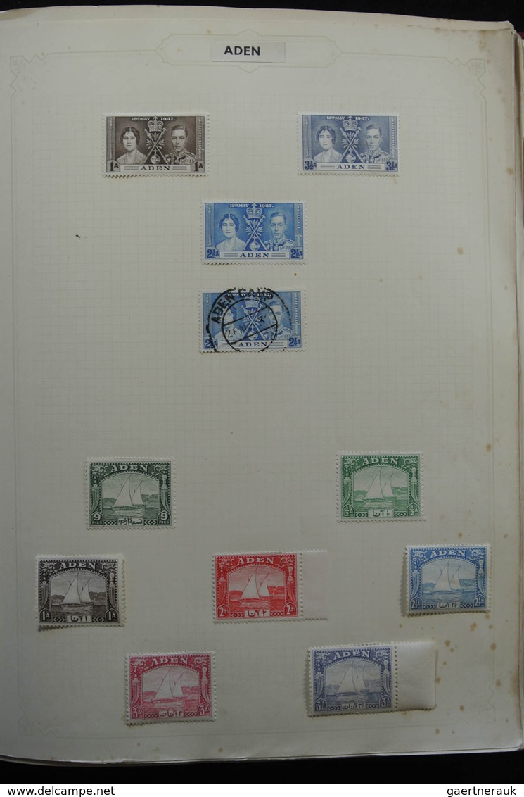 Britische Kolonien: 1937/1952: Extensive, MNH, mint hinged and used (partly stuck to paper) collecti