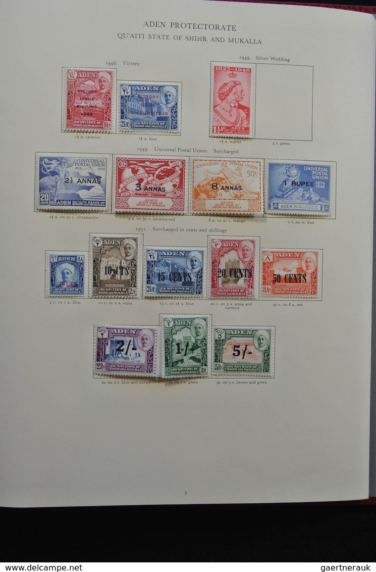 Britische Kolonien: 1937/1952: Extensive, MNH, mint hinged and used (partly stuck to paper) collecti