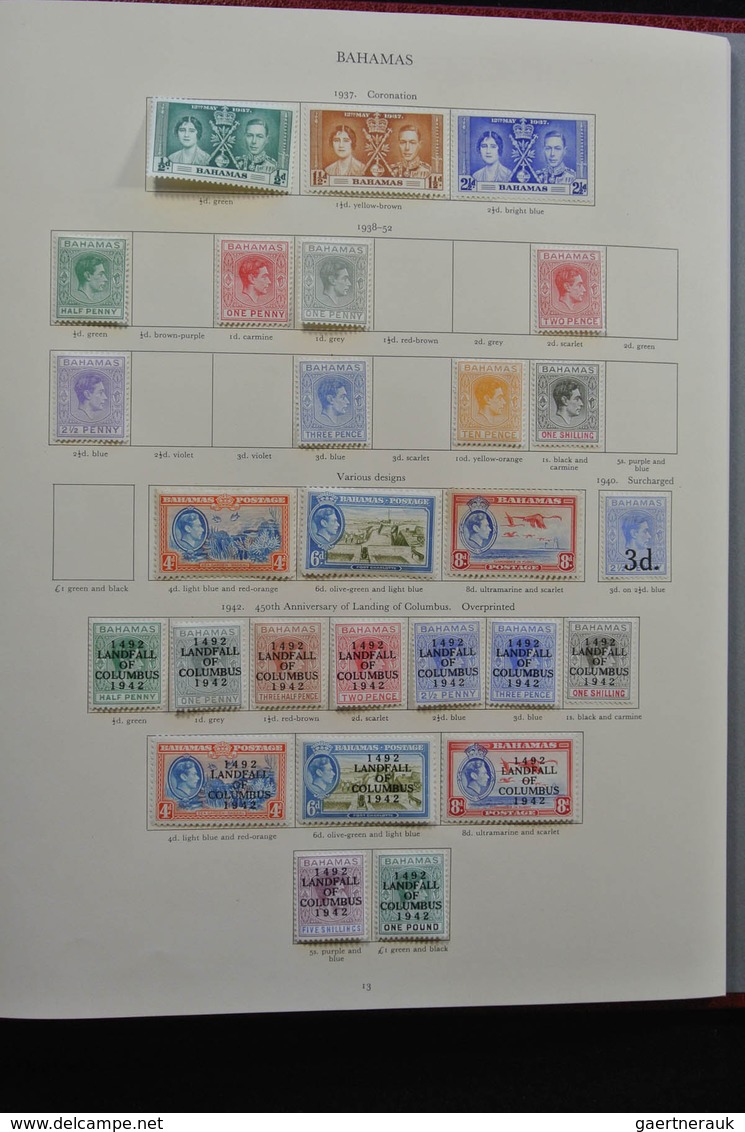 Britische Kolonien: 1937/1952: Extensive, MNH, mint hinged and used (partly stuck to paper) collecti