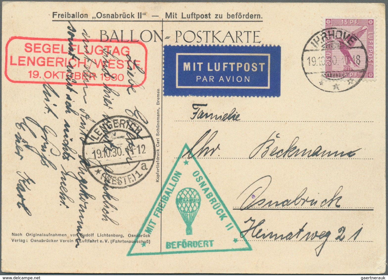 Ballonpost: 1927/1955, lot of 26 balloon mail covers/cards, mainly Europe incl. Germany, e.g. 1927 S