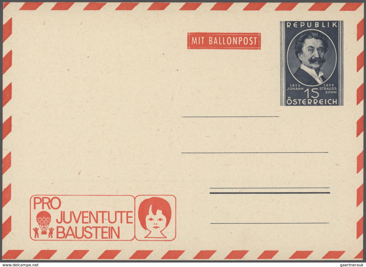 Ballonpost: 1948/1988, Österreich, sehr gehaltvolle Sammlung der Pro Juventute Kinderdorf Ballonpost