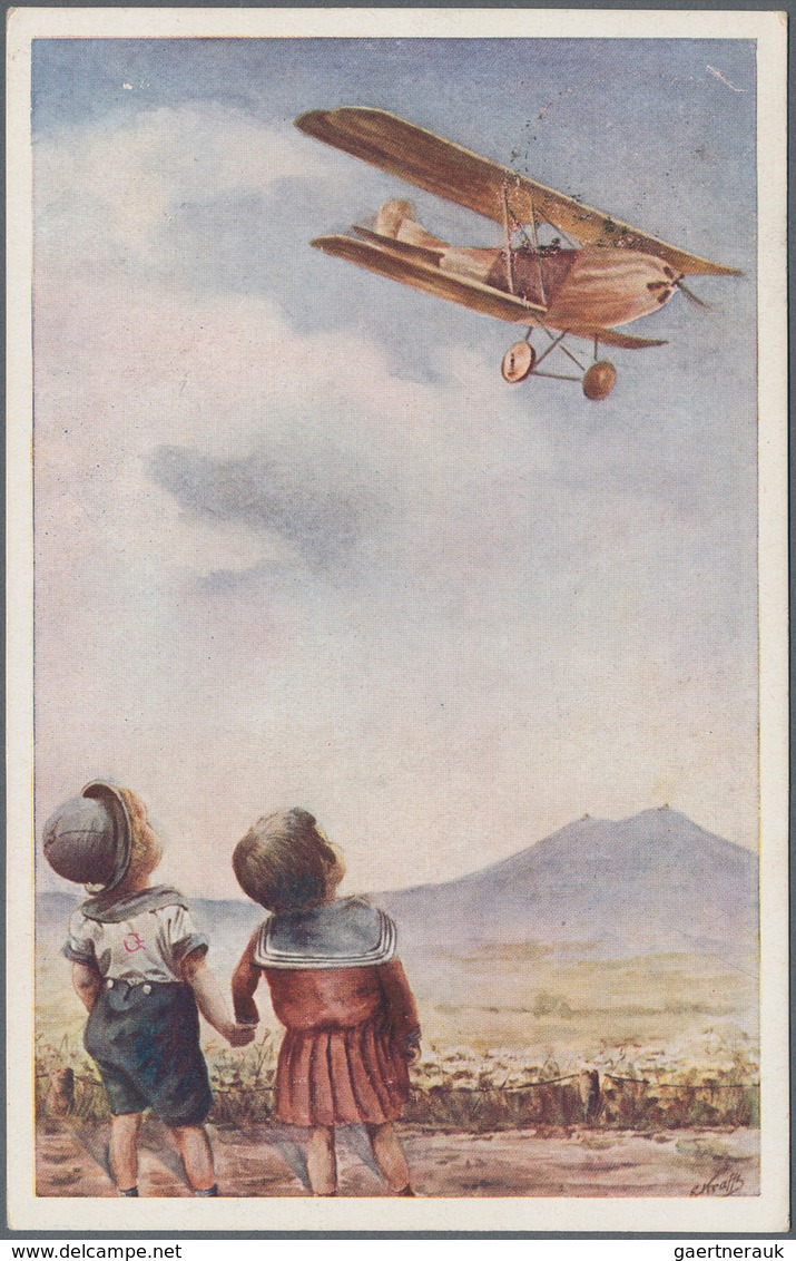 Flugpost Deutschland: 1924, FLUGTAGE GÖRLITZ, 6 Sonderflugkarten, Davon 4 Stück Mit Entspr. Flugvign - Poste Aérienne & Zeppelin