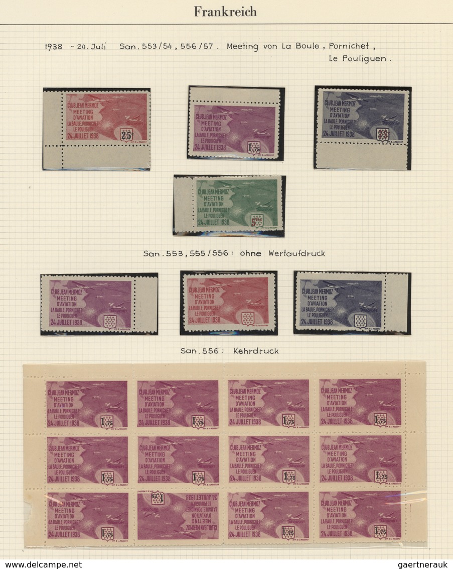 Flugpost Europa: 1912/1924, FLUGPOST FRANKREICH, Tolle Spezialsammlung Auf Blättern Im Klemmbinder, - Otros - Europa