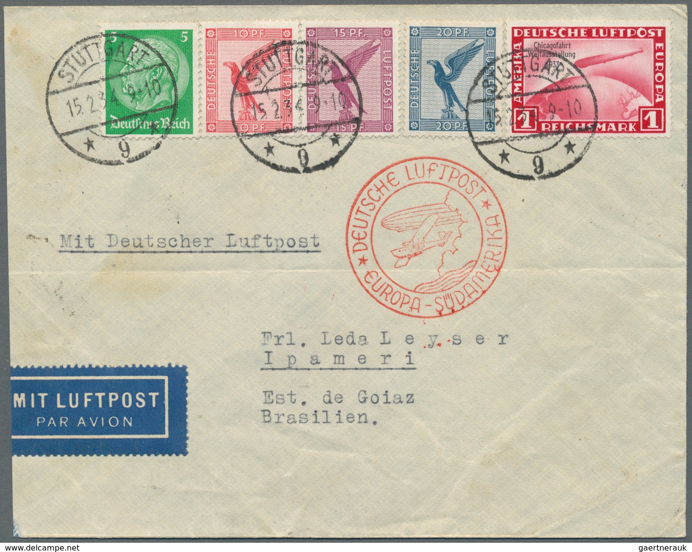Flugpost Alle Welt: 1928/1946, Lot Of Nine Airmail Covers/cards, E.g. Hongkong, Dutch Indies, Three - Andere & Zonder Classificatie