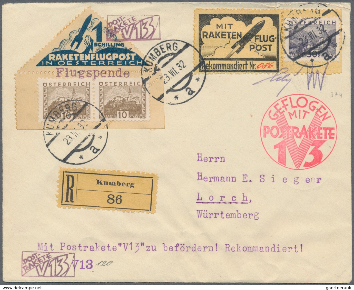 Raketenpost: 1934/1978, Umfangreiche Sammlung In 2 Großen Kartons, Vielfach Einzeln Bei Händlern Ode - Other & Unclassified