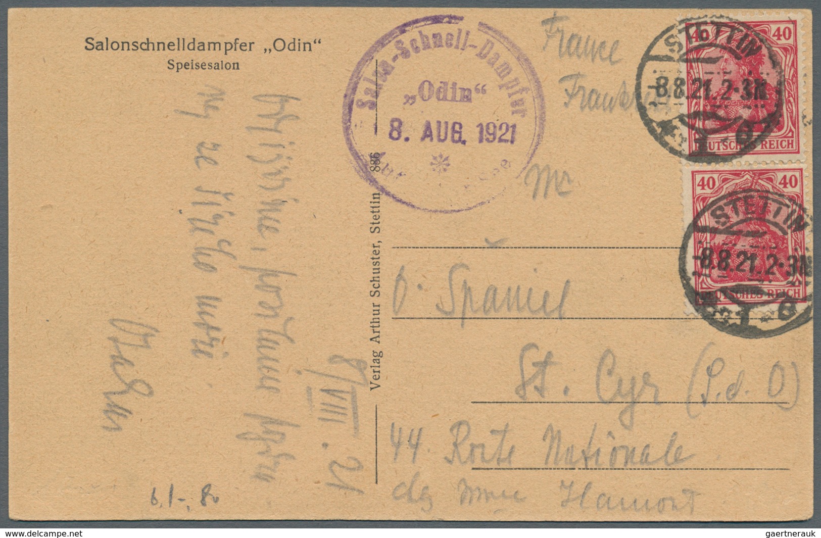 Schiffspost Deutschland: 1900/1939, Kleine Sammlung Mit Ca. 50 Briefen Und Karten Inkl. Einiger Unge - Otros & Sin Clasificación