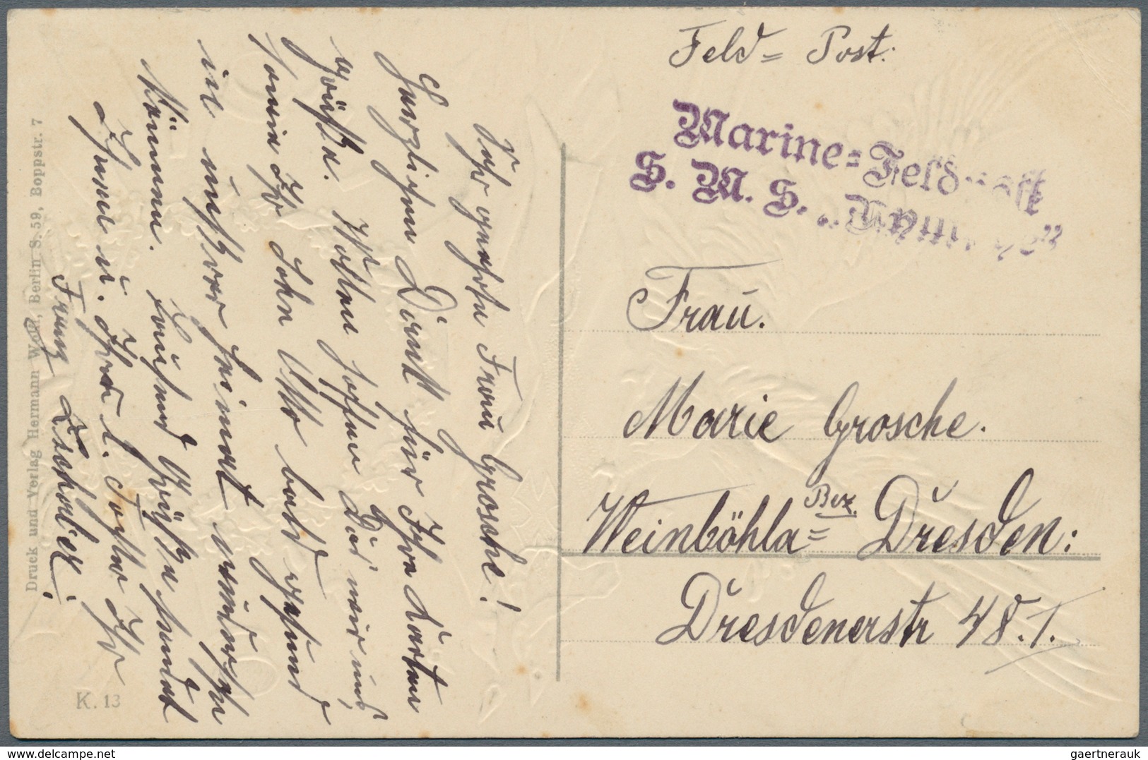 Deutsche Schiffspost - Marine: 1890/1918, Partie Von Ca. 90 Belegen Aus Den Verschiedensten Regionen - Otros & Sin Clasificación