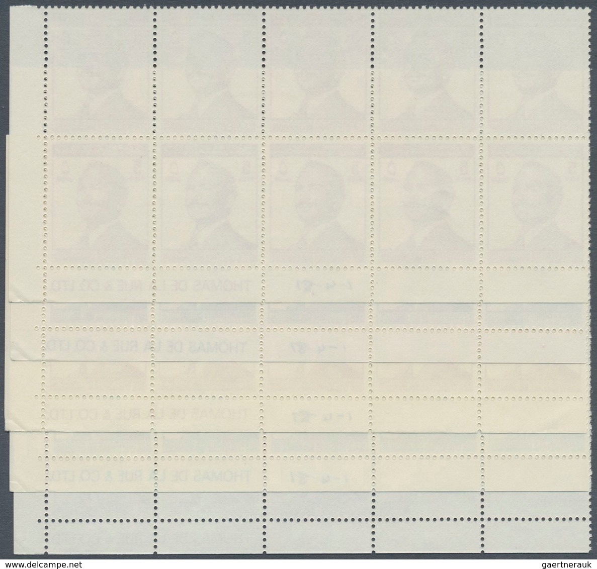 Fiskalmarken: REVENUES: Jordanien, 1981, King Hussein II. Revenue Set Of Five Different Values (5f. - Other & Unclassified