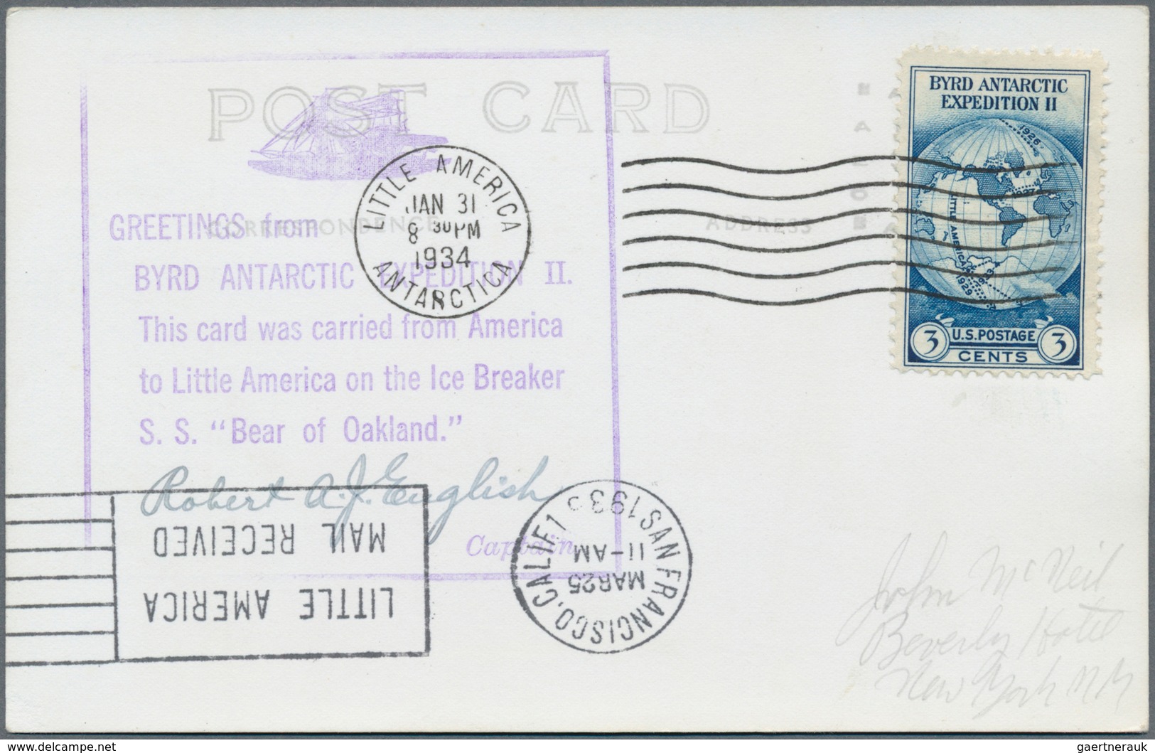 Thematik: Antarktis / Antarctic: 1934/1980's: Collection Of 30 Postcards, Covers, FDCs And A Vignett - Autres & Non Classés