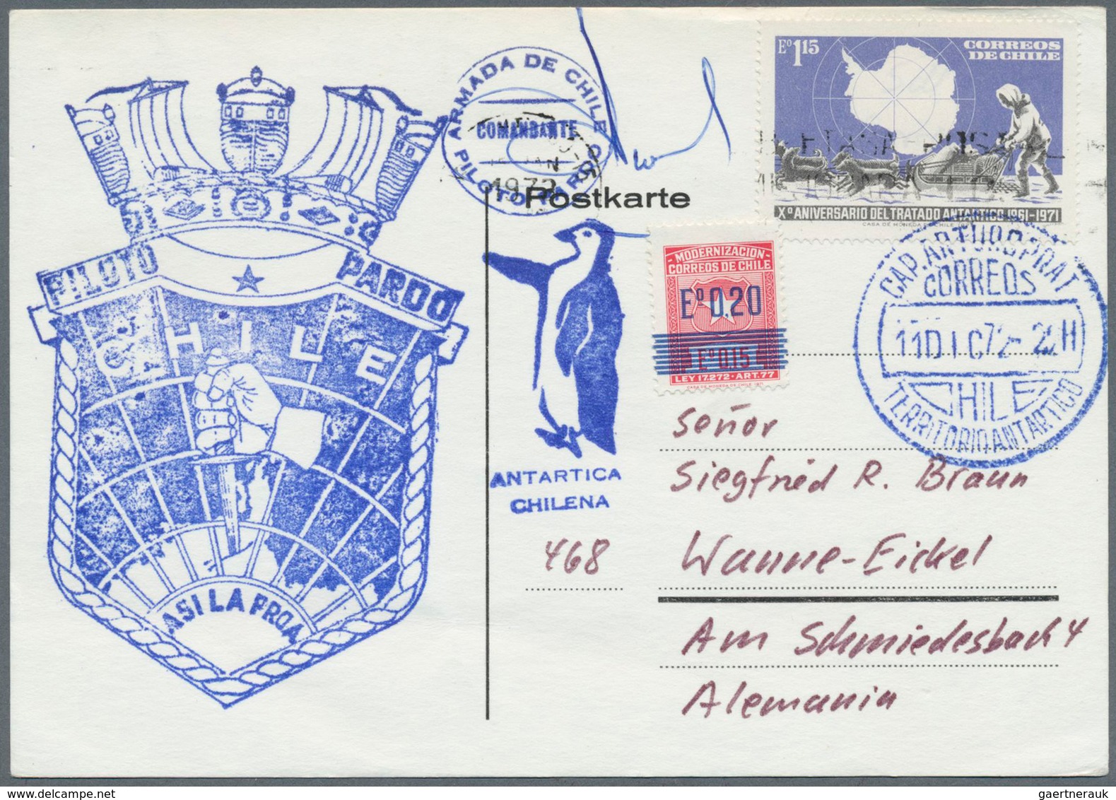 Thematik: Antarktis / Antarctic: 1959/2008, CHILEAN ACTIVITIES, Collection Of Apprx. 400 Covers/card - Otros & Sin Clasificación