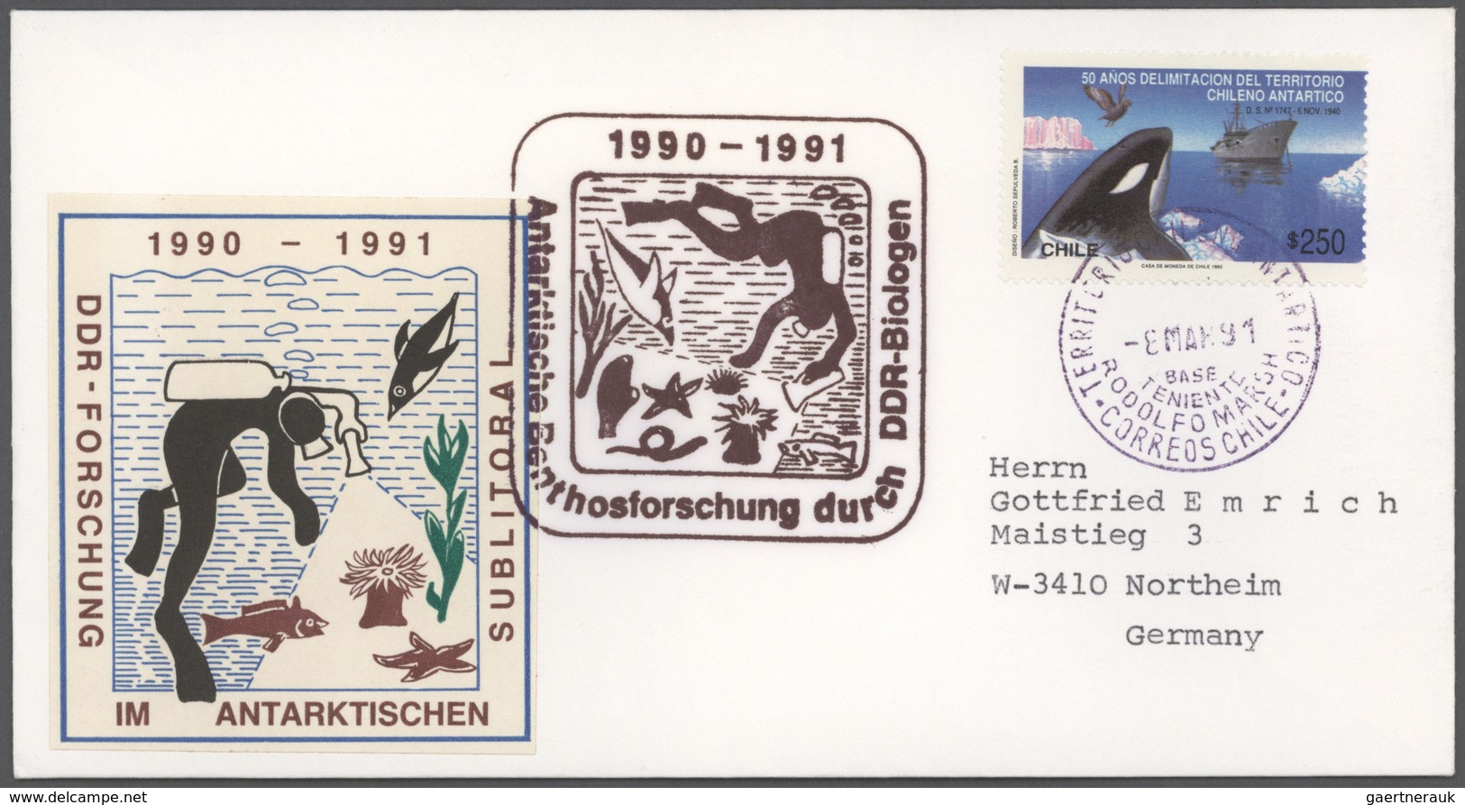 Thematik: Antarktis / antarctic: 1969/1991, EAST GERMAN ANTARCTIC RESEARCH (incl. a few Arctic), acc