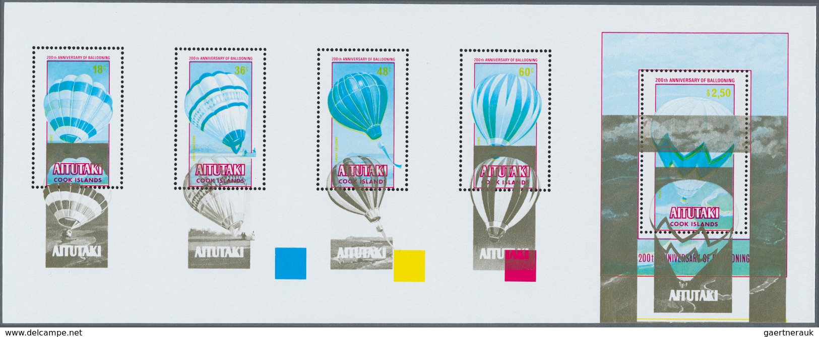 Thematik: Ballon-Luftfahrt / Balloon-aviation: 1970/1990 (ca.), Assortment Of 38 Positions Incl. Spe - Arbres