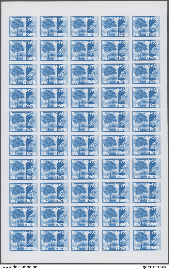 Thematik: Bäume / Trees: 1986, Ethiopia. Progressive Proofs Set Of Sheets For The Issue INDIGENOUS T - Trees