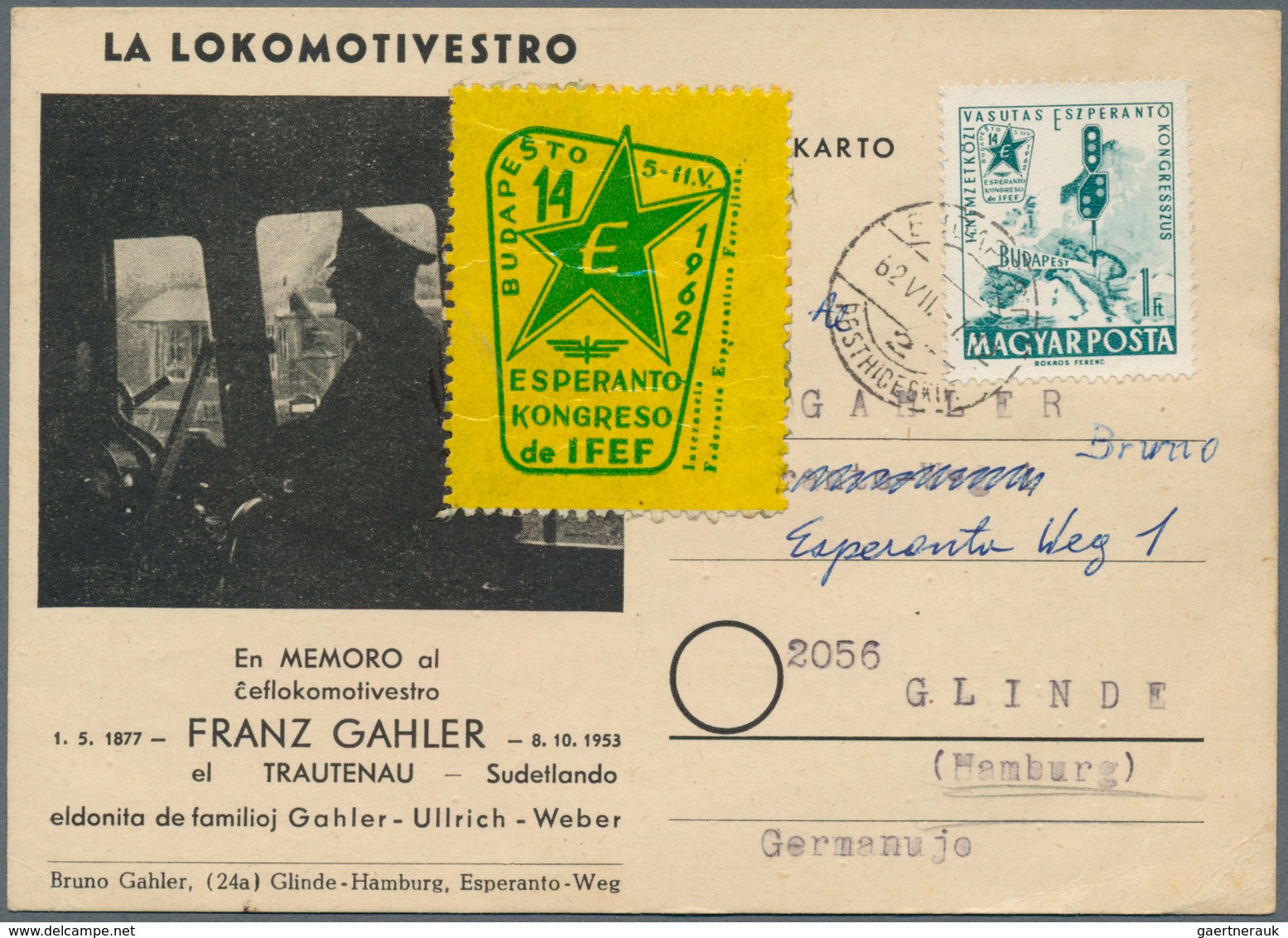 Thematik: Esperanto: 1948/1970 (ca.), 90 interesting postcards and stationaries, mostly sent to or f