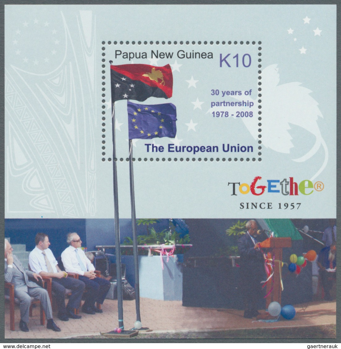 Thematik: Europa / Europe: 2008, Papua New Guinea. Lot Of 800 Souvenir Sheets PNG PARTNERSHIP WITH E - Ideas Europeas