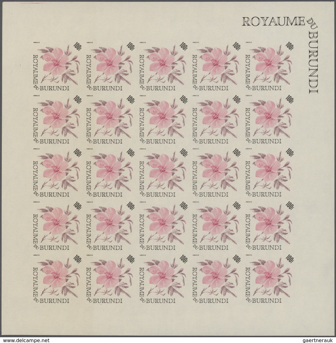 Thematik: Flora, Botanik / Flora, Botany, Bloom: 1966, Burundi. Progressive Proofs Set Of Sheets For - Autres & Non Classés