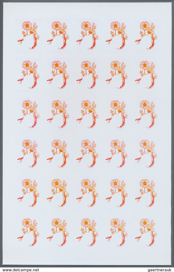 Thematik: Flora, Botanik / flora, botany, bloom: 1969, Rwanda. Progressive proofs set of sheets for