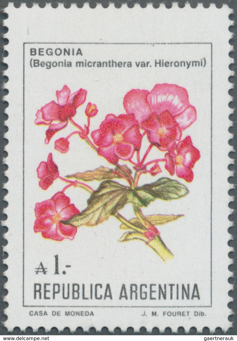 Thematik: Flora, Botanik / Flora, Botany, Bloom: 1985, ARGENTINA: Flower Definitive 1a. ‚Begonia Mic - Autres & Non Classés