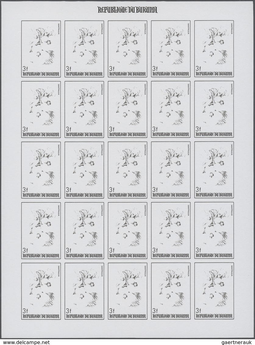 Thematik: Flora, Botanik / Flora, Botany, Bloom: 1986, Burundi. Progressive Proofs Set Of Sheets For - Autres & Non Classés
