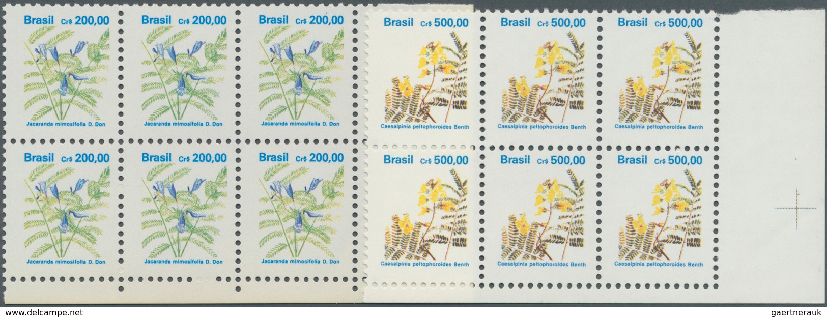 Thematik: Flora, Botanik / Flora, Botany, Bloom: 1991, BRAZIL: Flower Definitives 200cr. ‚Jacaranda - Otros & Sin Clasificación