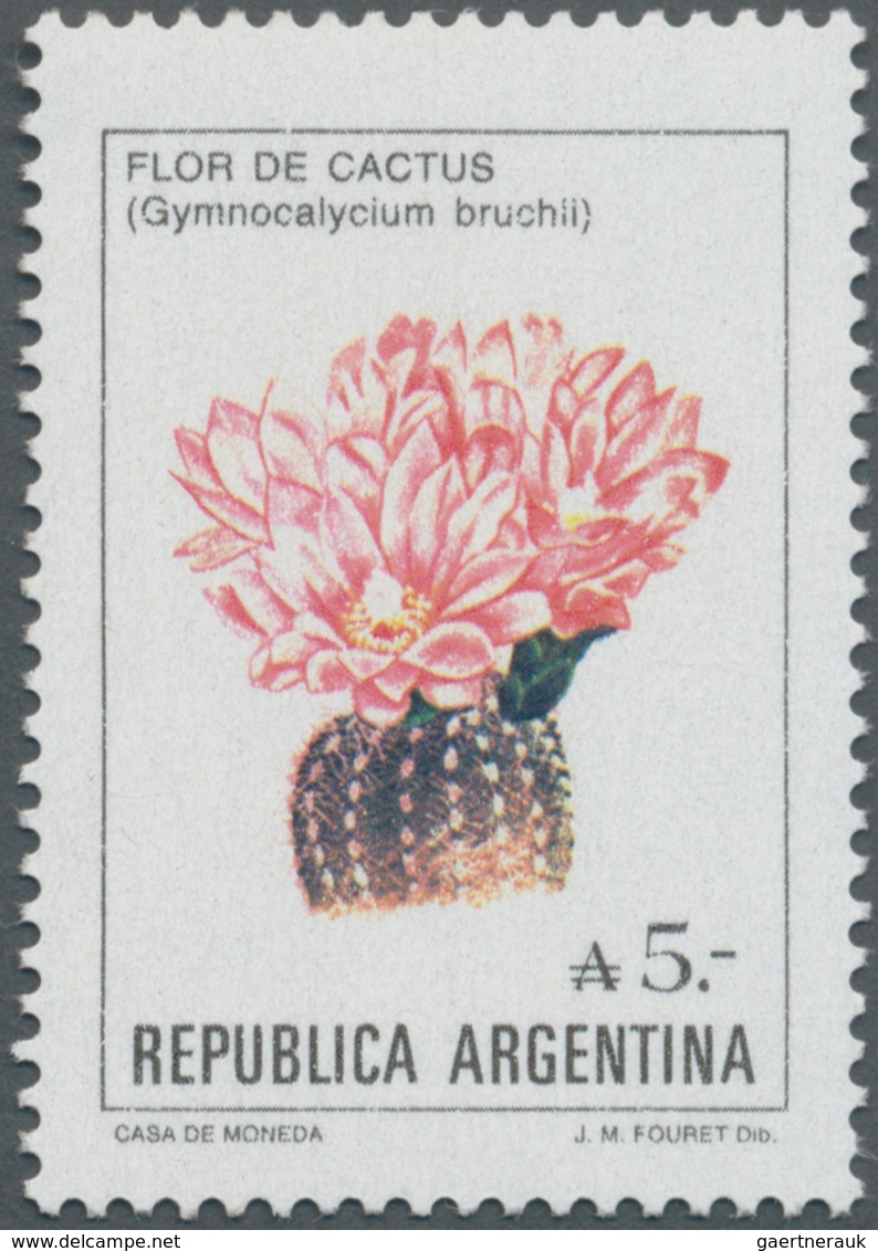 Thematik: Flora-Kakteen / Flora-cactus: 1987, ARGENTINA: Flower Definitive 5a. ‚Gymnocalycium Bruchi - Cactus