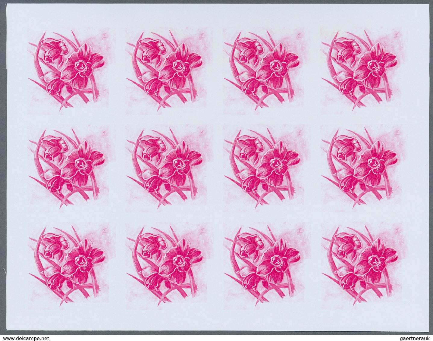 Thematik: Flora-Orchideen / flora-orchids: 1972, Burundi. Progressive proofs set of sheets for the O