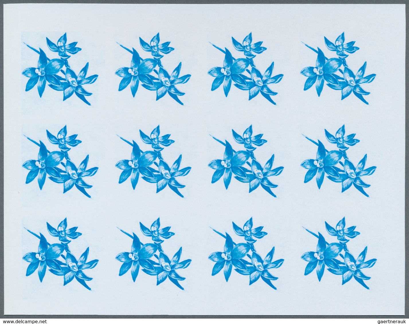 Thematik: Flora-Orchideen / flora-orchids: 1972, Burundi. Progressive proofs set of sheets for the O