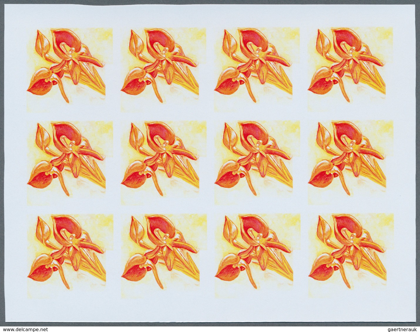 Thematik: Flora-Orchideen / flora-orchids: 1972, Burundi. Progressive proofs set of sheets for the O