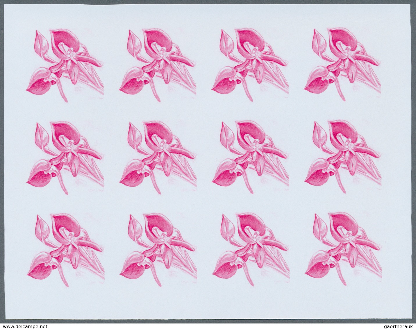 Thematik: Flora-Orchideen / flora-orchids: 1972, Burundi. Progressive proofs set of sheets for the O