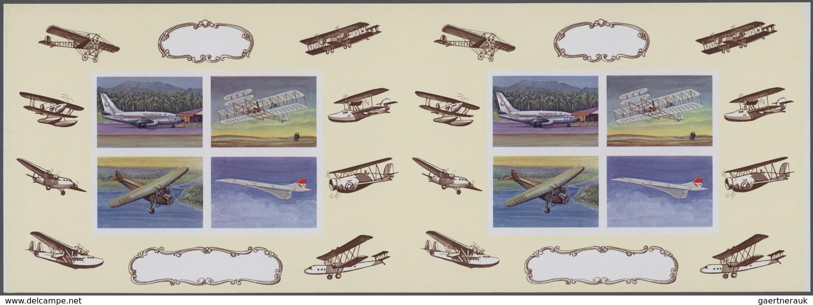 Thematik: Flugzeuge, Luftfahrt / Airoplanes, Aviation: 1978, Samoa. Progressive Proofs Set Of Sheets - Avions