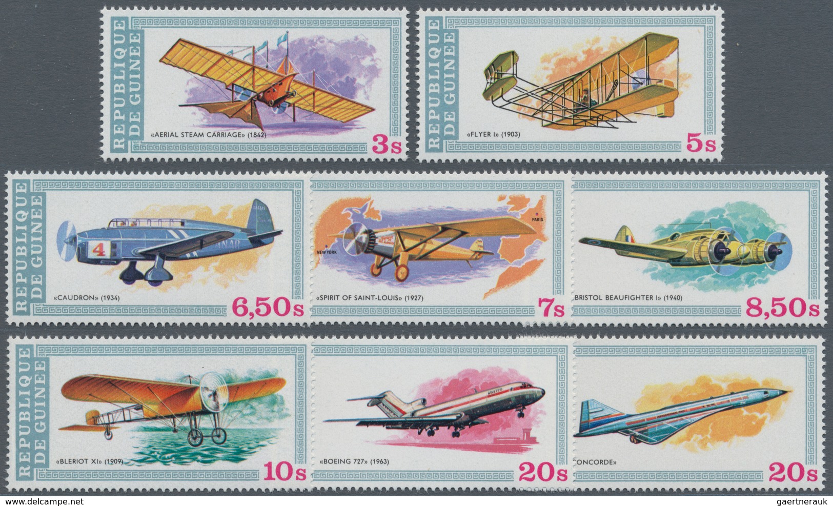 Thematik: Flugzeuge, Luftfahrt / Airoplanes, Aviation: 1979, GUINEA: History Of Aviation Complete Se - Aviones