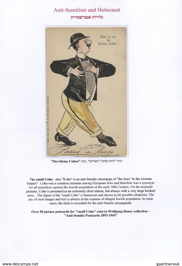 Thematik: Judaika / Judaism: "ANTI-SEMITISM AND HOLOCAUST" - THE ARIE LINDENBAUM COLLECTION 1900/201 - Sin Clasificación