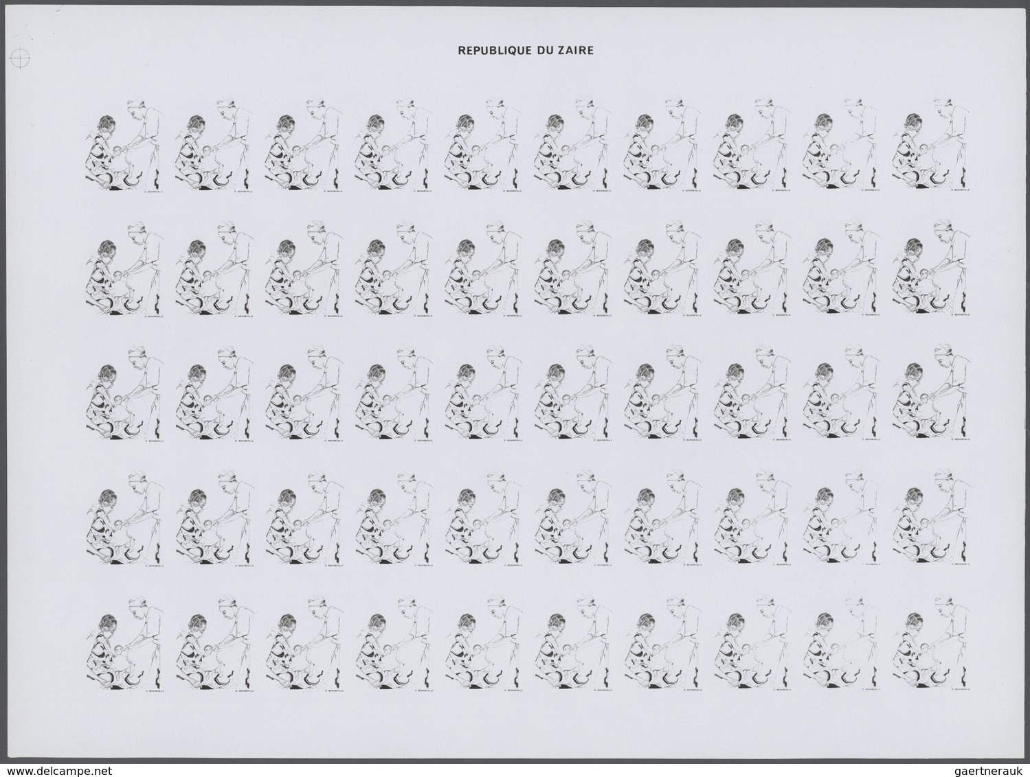 Thematik: Kinder / Children: 1971, Zaire. Progressive Proofs Set Of Sheets For The Issue 25TH ANNIVE - Autres & Non Classés