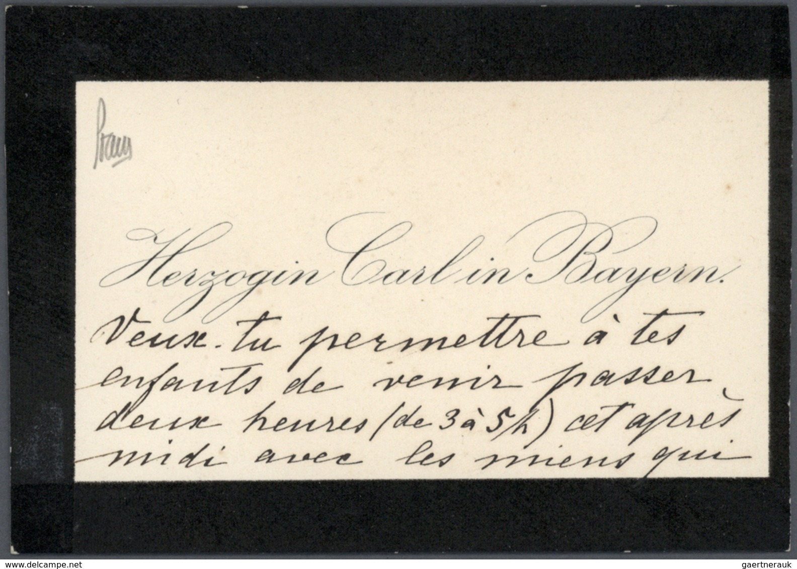 Thematik: Königtum, Adel / Royalty, Nobility: 1880/1900 (ca): ROYAL Correspondence Of Queen Maria Cr - Familles Royales