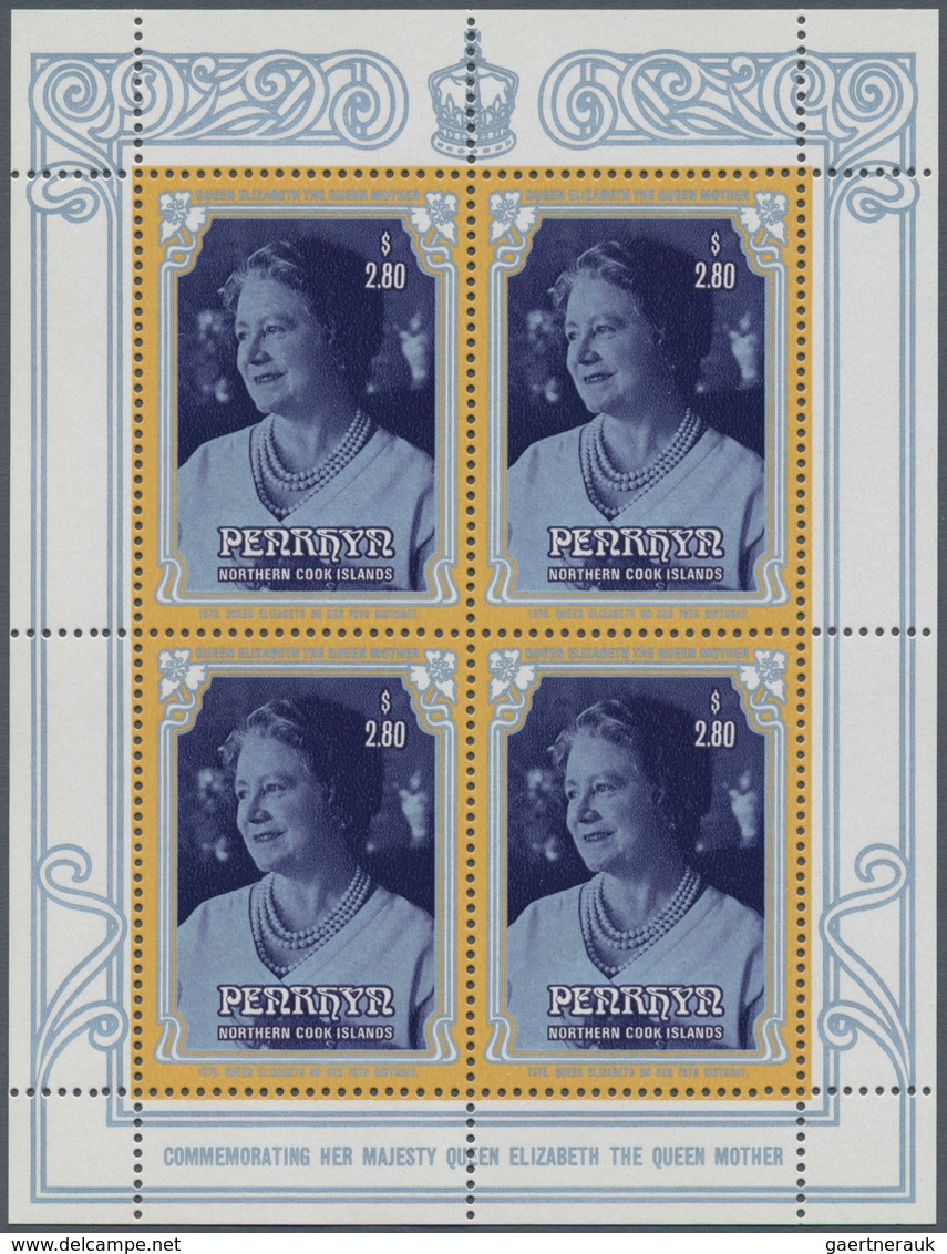 Thematik: Königtum, Adel / Royalty, Nobility: 1985, PENRHYN: 85th Birthday Of Queen Mum $2.80 In A L - Royalties, Royals